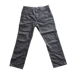 Marc Ecko Mens Jeans 38x32 Cut & Sew Deadly Threads Black Flap Pocket Slim Cut O